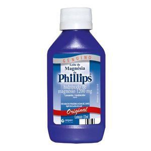 Leite de Magnésia de Phillips 1282,50mg/15ml , 120ml de Suspensão de Uso Oral (Sabor Tradicional)