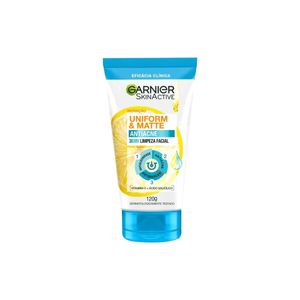 Esfoliante Garnier Uniform & Matte Antiacne 3 em 1 Limpeza Facial 120g