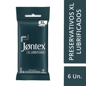 Preservativo Jontex Xl, Lubrificado, Pacote 6 Unidades