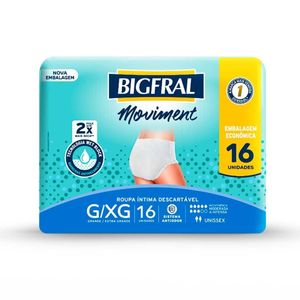 ROUPA INTIMA MOVIMENT BIGFRAL G/XG 16UNID