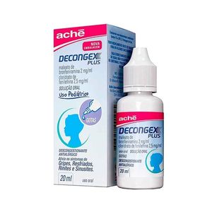 Decongex Plus 2mg/ml + 2,5mg/ml , Gotejador 20ml de Solução de Uso Oral