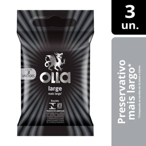 Preservativo Olla Large, Pacote 3 Unidades