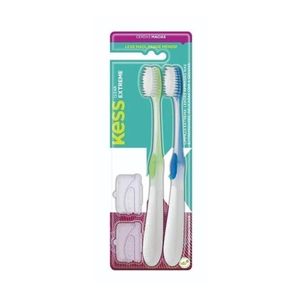 ESCOVA DENTAL KESS COMBO MACIA PROT CERDAS L2P1