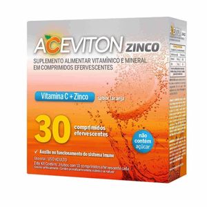 Aceviton Zinco Laranja, 30 Comprimidos Efervescentes