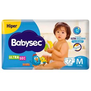 Fralda Babysec Galinha Pintadinha Ultrasec Hiper Tamanho M 72 Unidades