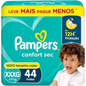 Fralda Pampers Confort Sec XXXG 44 unidades