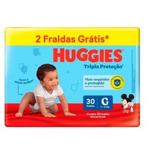 Fralda Huggies Tripla Protecao Disney Meguinha G 30 Unidades