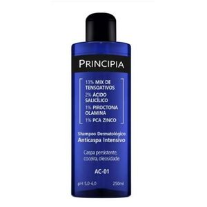 Shampoo Principia Anticaspa 13% Tensoativos + 2% Acido Salicilico + 1% Piroctona Olamina + 1% Pca Zinco Ac-01 250ml