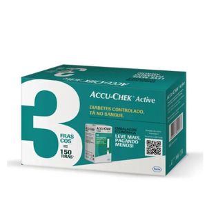 Accu Chek Active Economy 3 Frasco Com 50 Tiras Cada