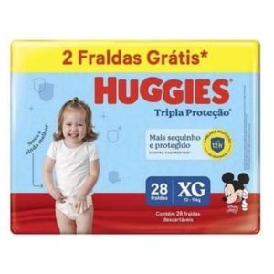 Fralda Huggies Tripla Protecao Disney Meguinha Xg 28 Unidades