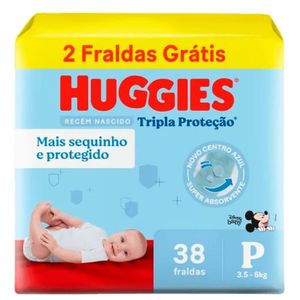 Fralda Huggies Tripla Protecao Disney Meguinha P 38 Unidades