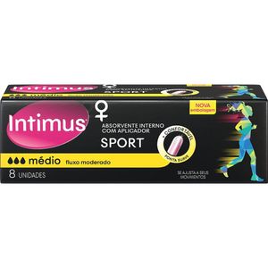 Absorvente Intimus Sport Médio com Aplicador 8 unidades