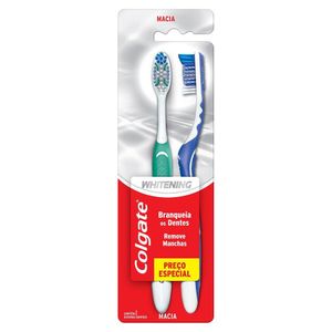 Kit Escova Dental Colgate Whitening com 2 Unidades