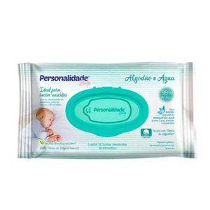 Personalidade Baby Toalha Umedecida Algodão e Agua com 50 Unidades
