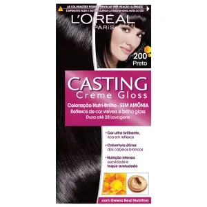Kit Coloração Creme 200 Preto L'Oréal Paris Casting Gloss com 1 Unidade