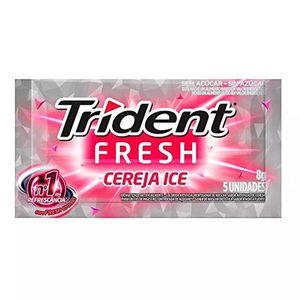 Goma de Mascar Trident Xfresh Sabor Cereja com 5 Unidades