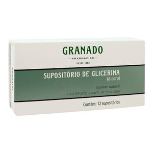 Supositório de Glicerina Uso Adulto com 12 Supositórios