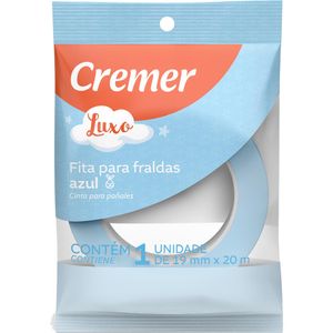Fita para Fraldas Luxo Azul Cremer 19mm X 20m com 1 Rolo