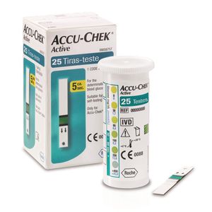 Tiras para Controle de Glicemia Accu-Chek Active com 25 Unidades