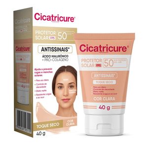 Protetor Solar Facial Cicatricure FPS 50 Clara 40g