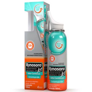 Rinosoro Jet 9mg/ml Solução Nasal Frasco Spray 100ml
