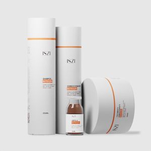 Kit Nutrição ISZI – Nutrição Completa: Shampoo, Máscara, Condicionador e Ampola em 1 Só Ritual