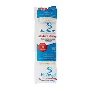 Atadura de Crepe Sanfarma 13 Fios 8cm X 180cm com 1 Unidade