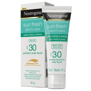 Protetor Solar Facial FPS 30 Neutrogena Sun Fresh Derm Care sem Cor 40g