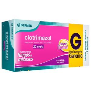 Clotrimazol 20mg/g Germed com 3 Aplicadores Creme Vaginal 20g