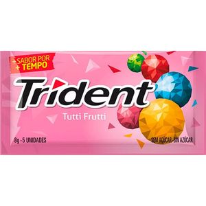 Goma de Mascar Tutti-Frutti Zero Açúcar Trident 8g