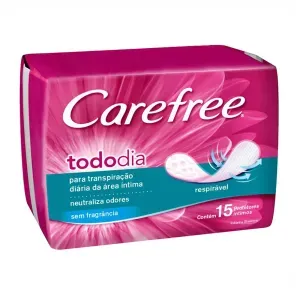 Protetor Diário Carefree Tododia sem Perfume com 15 Unidades