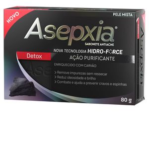 Sabonete Antiacne Asepxia Carvão Detox 80g