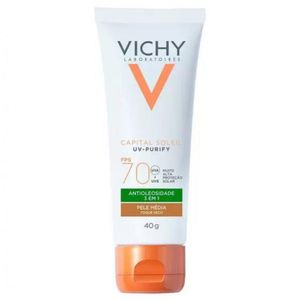 Protetor Solar Vichy Capital Soleil Uv-Purify Média FPS 70 40g
