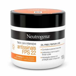 Creme Facial Neutrogena Antissinais Face Care Intensive Oil Free FPS 22 100g