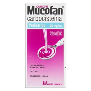 Mucofan 20mg/ml com Copo Medidor Xarope Infantil Sabor Cereja Frasco 100ml