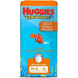 Fralda Huggies Praia e Piscina Little Swimmers M/G com 10 Unidades