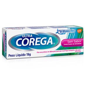 Creme Fixador de Dentadura Ultra Corega Sem Sabor 19g