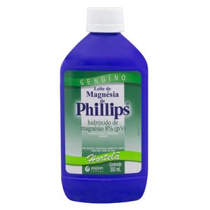 Leite de Magnésia de Phillips 1214,25mg/15ml Suspensão de Uso Oral Sabor Hortelã Frasco 350ml