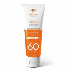 Protetor Solar Facial FPS 60 Darrow Actine Toque Seco com Cor Universal 40g