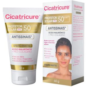 Protetor Solar Antissinais FPS 50 Efeito Matte Cicatricure 40g