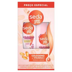 Kit Seda Colágeno + Vitamina C By Niina Secrets com Shampoo 300ml + Condicionador 190ml