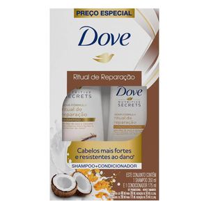 Kit Dove Ritual de Reparação com 1 Shampoo 350ml + 1 Condicionador 175ml