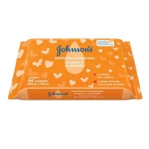 Lenço Umedecido Johnson's Limpeza E Suavidade com 44 Unidades