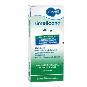 Simeticona 40mg com 20 Comprimidos
