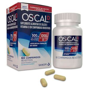 Oscal D 500mg + 1000Ui com 60 Comprimidos Revestidos