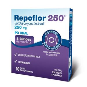 Repoflor 250mg Pó para Preparo de Solução de Uso Oral com 10 Envelopes com 800mg