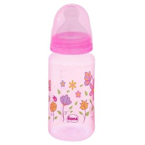 Mamadeira Ortodôntica Bico de Silicone Tamanho 2 Rosa Fiona 300ml