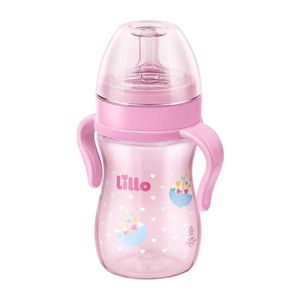 Mamadeira Evolution com Alças 6 Meses+ Rosa Lillo 240ml