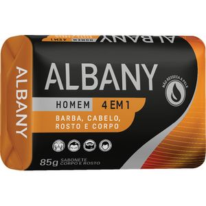 Sabonete em Barra Homem 4 em 1 Barba, Cabelo, Rosto e Corpo Albany 85g