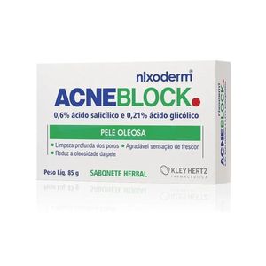 Sabonete em Barra Herbal Acneblock Nixoderm para Peles Oleosas 85g